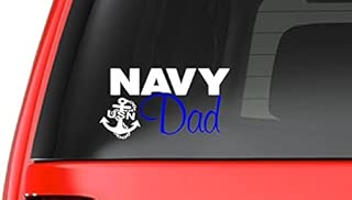 CustomDecal US Navy Dad (M37) Vinyl Decal Sticker Car/Truck Laptop/Netbook Window