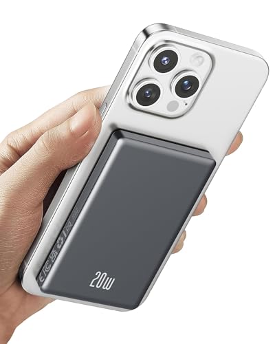 Ntaanoo iPhone Power Bank para Magsafe, 10000mAh 22.5W PD Inalámbrico Bateria Externa Carga Rapida, Bateria Portatil Input & Output Powerbank Magnético Compatible con iPhone 17/16/15/14/13/12 Serie