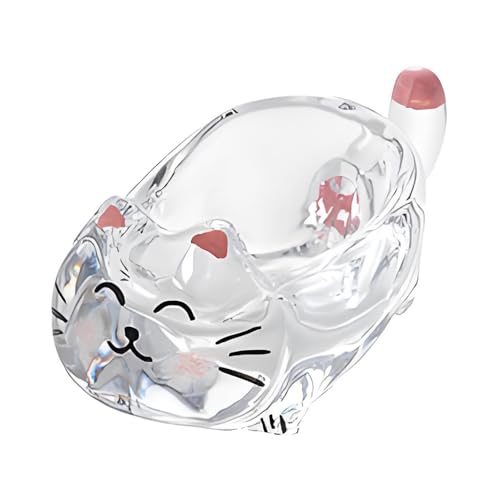 Vaso Cristal Gato para Líquido y Polvo de Uñas Manicura miniatura 1