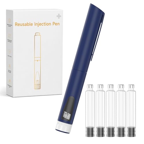 AMAINKI Insulinpen Set mit 5 Standard-3-ml-Glaskartuschen 160 Einheiten