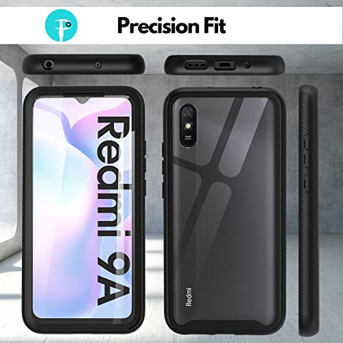 Cbus Heavy-Duty Phone Case With Built-In Screen Protector Cover For Xiaomi Redmi 9A –– Full Body (Black) #TOP1