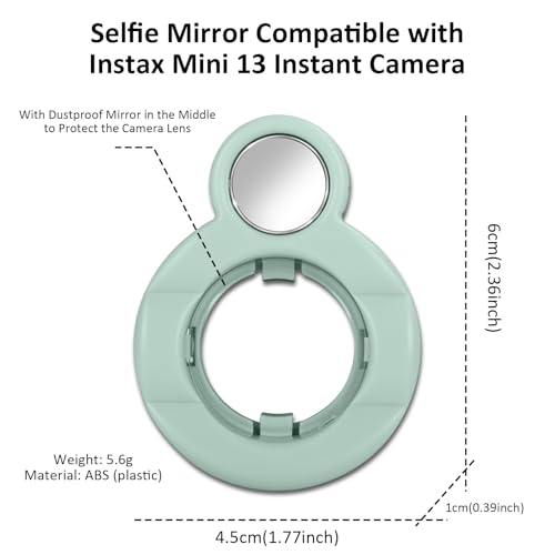 Espejo para selfies Fuji Mini 13, lente de close-up compatible con cámara instantánea Fuji Instax Mini 13, espejo para autorretratos, lente para selfies - 1 unidad - Verde miniatura 2