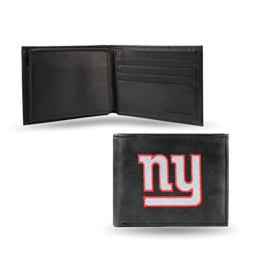 NFL Rico Industries Embroidered Leather Billfold Wallet, New York Giants