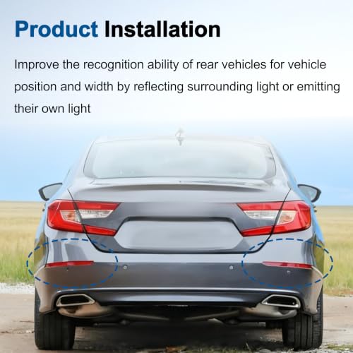 Image of Rear Bumper Reflector Compatible with Honda Accord 2018 2019 2020 2021 2022 Replace# HO1184113 HO1185113 33555-TVA-A01 33505-TVA-A01 for Driver and Passenger Side
