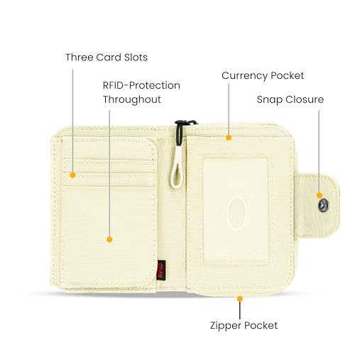 Image of Sherpani Barcelona, Nylon Bifold Zipper Pocket Wallet for Women, Travel Bag, RFID Protection