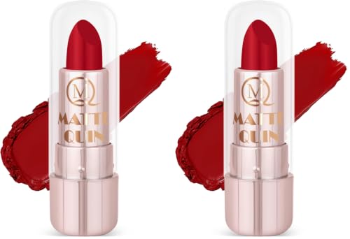 Image of Matte Quin Lipstick|Matte Finish|Lightweight Lipstick|Nourishes Lips & Great For Water-Proof, 3.5gm (MQ Lipstick-103) (Pack of 2)