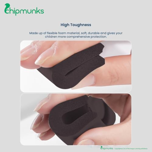 Image of Chipmunks Baby Proofing Edge Guard for Kids Safety, Minimal Wrinkle, Zero Damage to Furniture Upon Installation, Made in India Rubber Edge (2mts, U-Shape, Brown)