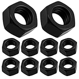 10Pcs M10 Grade 8 Hexagon Nuts Black Carbon Steel, Hex Drive, Black, for Industrial, Construction, Home Fasteners