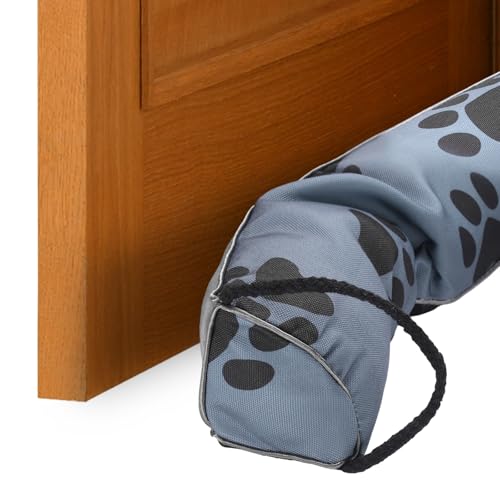 uxcell Balayeuse de porte pour bas de portes, 96,5 x 7,6 cm, butée de porte avec boucles de suspension, coupe-vent, lavable en machine, bloque la poussière,...