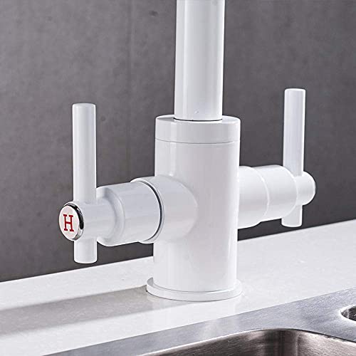 Robinet de lavabo à finition haute mélangeur évier noir pivotant
