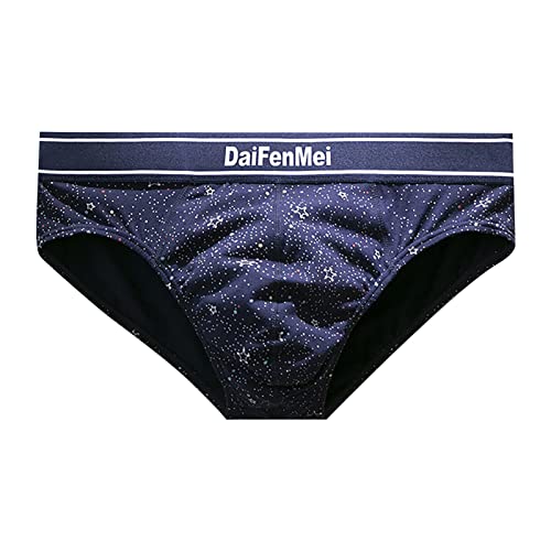 Generisch Calzoncillos L Hombre Calzoncillos de Algodón Puro para Hombre Impresión Personalidad 3D Tidess-Calzoncillos para Hombre Sexy Algodón Pantalones Cortos Pijama Pantalones Cortos Hombre, azul,