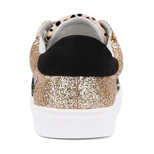 Image of PARTY Women's Dressy Fashion Star Sneakers Lace-Up Low Top Comfortable Cushioned Walking Shoes