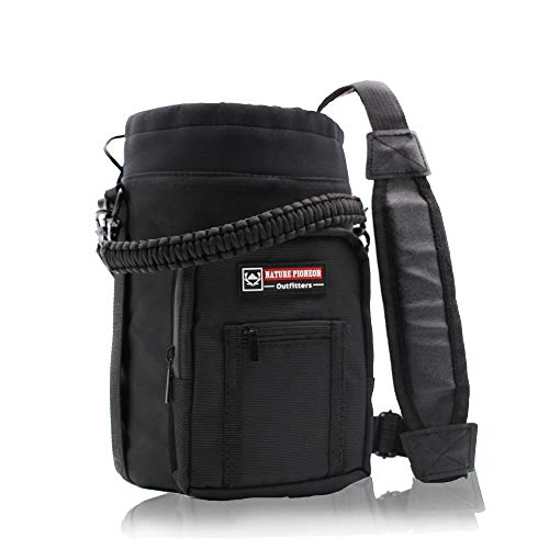 NATURE PIONEOR Neoprene Insulated Water Bottle Holder with Shoulder Strap for Half Gallon