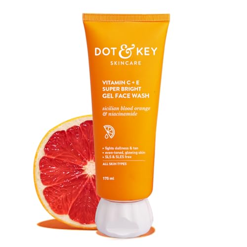 DOT & KEY Vitamin C + E Super Bright Gel Face Wash For Glowing And Brightening Skin | All Skin Types| With Triple Vitamin C| Face Wash For Women & Men|175 Ml