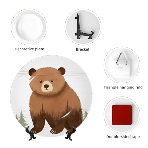 Assiette faite à la main en porcelaine Bear2, l'objet décoratif idéal à offrir