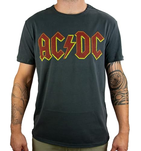 T-shirt Homme ACDC LOGO MENS CREW TEE en coton Amplified