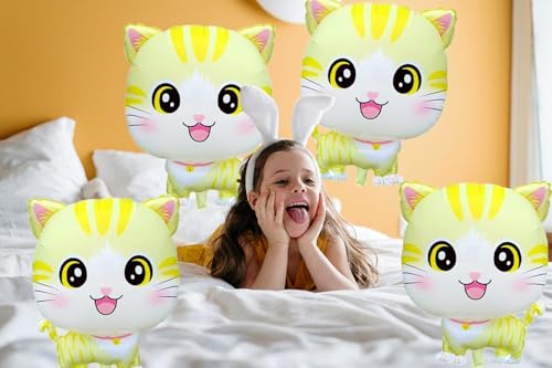 Cute Cat Balloons Yellow Smile Kitten Foil Balloons - image 7