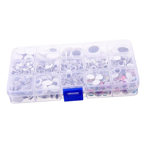 Operitacx DIY Craft Eyes 1100pcs Self-Adhesive Eye Stickers Doll Eyes Wiggle Eyes for Animal Production Fantasy Props