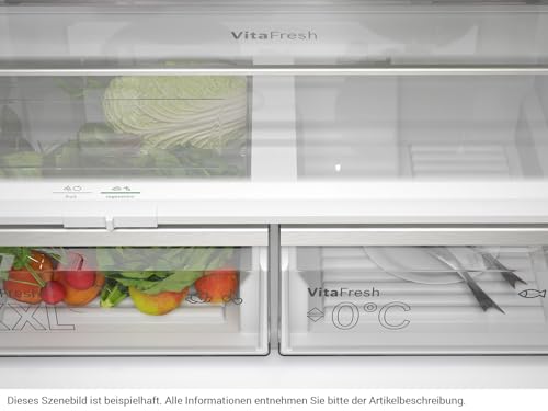 Image of Bosch Serie 6 KFN96APEA side-by-side refrigerator Freestanding Metallic,Silver 605 L A+