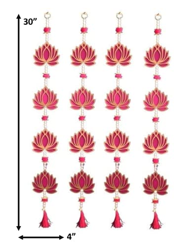 Image of True Decor Hangings for Diwali Decoration Pooja Mandir Decoration Items Side Hanging Toran || Height 30 Inch || Pack of 2