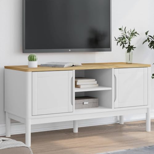 HFXHIJXQ White TV Stand for Living Room Bedroom 45x17x22 in