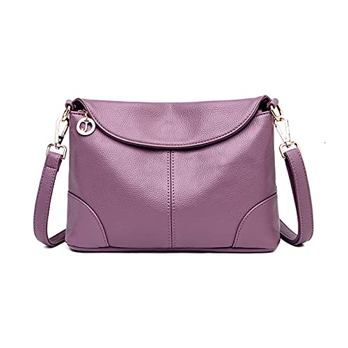 PORRASSO Women Crossbody Bag Fashion Shoulder Bag Handbags Ladies Satchel Waterproof Messenger Bag for Dating Work Travel Daily Use Purple
