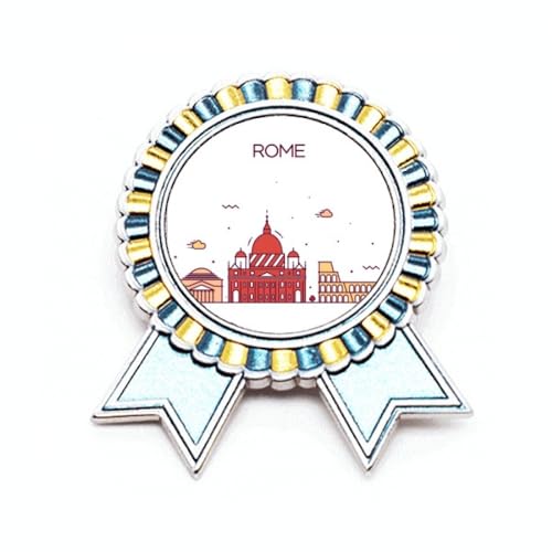 Broche Rome Italie en métal motif monument historique, le cadeau idéal pour amoureux de voyage