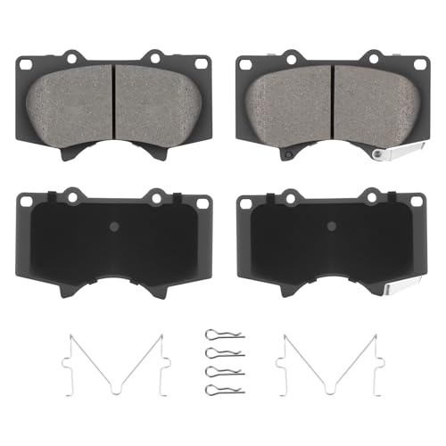 Front Ceramic Brake Pads 5.3" Long Pad Plate for Toyota 4Runner 2003-2023, for Tacoma 2005-2023, Tundra 2000-2006, FJ Cruiser 2007-2014, Sequoia 2001-2007, for Lexus GX460 GX470 4PCS by Aeagle - Used condition - US$25.64