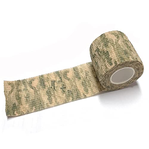 Ehemy Camo Wrap Tape Camouflage Form Wrap Self-Adhesive Multicam Fabric 2In X 14.76Ft Stealth Protective Bandage Strip For Outdoor Hunting Shooting Military Camera Flashlight (Grass Camo) #TOP3
