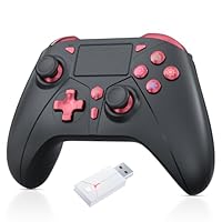 Gamrombo Wireless Controller for PS5/PS5 Pro/PS5 Slim with 2.4G Adapter, Compatible with PS4/Switch/Windows, Dual Vibration/Macro/Turbo Function, 3.5mm Audio Jack, Need Update The Software to Pair with the PS5