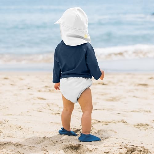 Image of green sprouts Reusable Snap Swim Diaper, New White, 18-24 Months