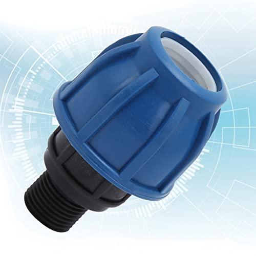 Nikou 3 connettori per tubo dell'acqua in plastica PE, adattatore a connessione rapida da 25 mm a filettatura maschio G3/4, connettore dritto, adattatore per tubo per collegamento dell'acqua