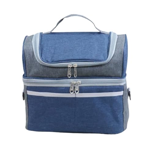 Genérico Insulated Lunch Bag, Thermal Lunch Tote 10.83x6.69x9.45 Inches Bag with Padded Handle, Large Capacity Lunchbox, Portable Meal Container with Modern Style, Outdoor Pouch for Men & Women