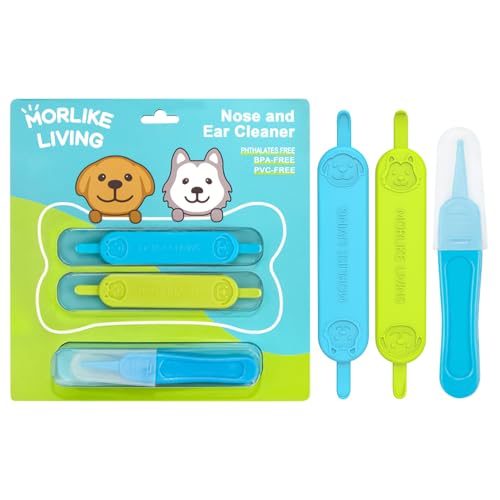 Image of MORLIKE LIVING Baby Nose and Ear Cleaner Tool, Soft Flexible Rubber Nasal Booger Picker for Newborns and Infants, Dual Ear Wax and Snot Remover, Essential Baby Care Products