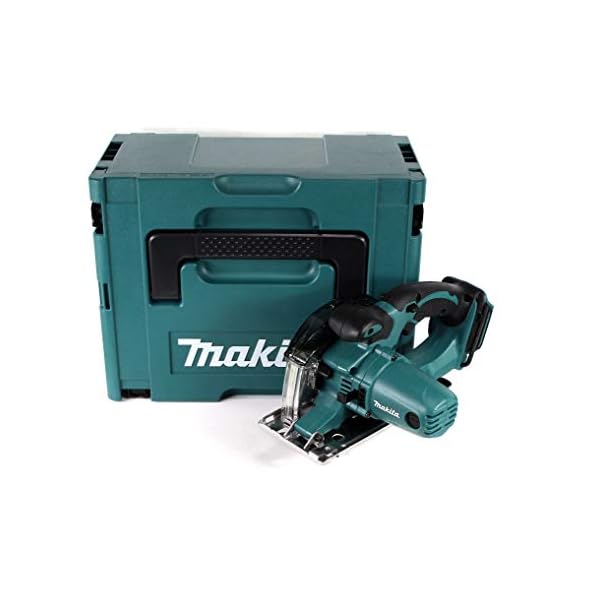 Makita DCS 552 ZJ 18 V Akku Metall Handkreissäge 136 mm im Makpac - ohne Akku und Ladegerät + Sägeblatt und Schutzbrille
