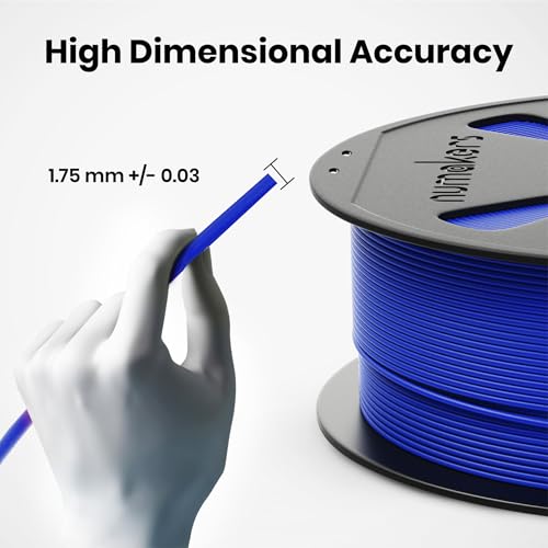 Image of NUMAKERS PLA+ 3D Printer Filament, 1.75mm, Dimensional Accuracy + /- 0.03 mm, 1 kg Spool (2.2 lbs), Compatible with Most FDM Printers (Royal Blue)