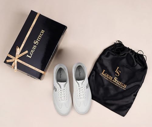 Image of LOUIS STITCH Men's Casual Lightweight Lace-Up Low-Top Sneakers for Men| Cushioned Comfort | Lightweight & Comfortable Casual Lace-Up Shoes | LSP-SNK-AVI-Lace-Ups