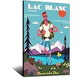 Lac Blanc Chamonix-Mont-Blanc Vintage-Reise-Poster, 