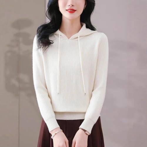 Pull en tricot à capuche décontracté idéal pour les balades de printemps - 3