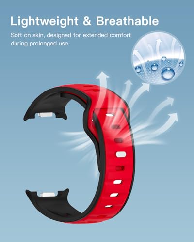 Image of Bands for Samsung Watch 8 Smartwatch,Sport quick-release Silicone Band for Samsung Watch 8,Soft Lightweight & Ventilated Comfort Replacement Smartwatch Strap,Adjustable Wristband
