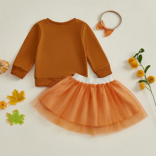 Toddler Girl Halloween Outfit Ghost Boo BABE Embroidery Sweatshirt Pumpkin Ghost Tulle Skirt Headband Fall Clothes4