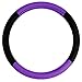 FH Group Universal Fit Modernistic and Seat Belt Pads Combo Set Steering Wheel Cover Fits Most Cars, SUVs Purple