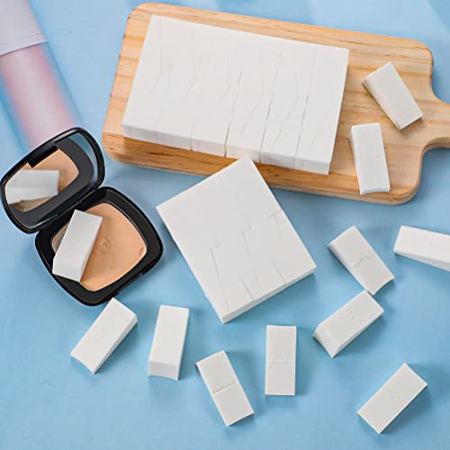 48 Piezas Esponja de Maquillaje Triangular, Esponja para Maquillaje Facial Profesional en Forma de Triángulo sin Látex para Base de Crema Líquida (Blanco) - imagen 2