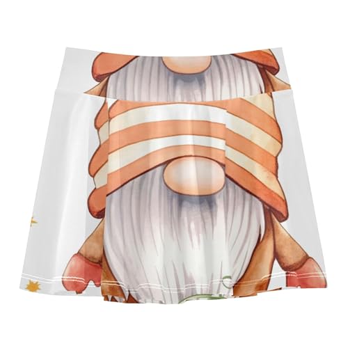 Girls Skorts Athletic Shorts Toddlers Tennis Skirts Preppy Little Girl Fall Gnome Pumpkins Halloween 3t