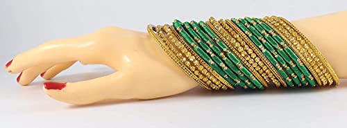 Image of NMII Acrylic (Plastic) With Silk Thread & Beads Studded Worked Glossy Finished Kada Set For Women and Girls