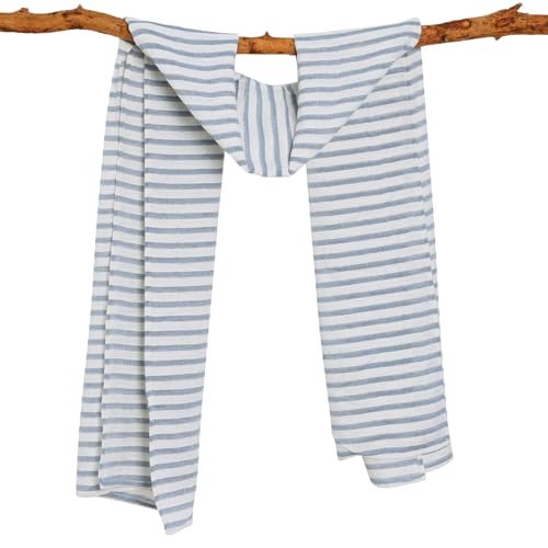 Écharpes de plage pour femmes Amazhiyu 180 cm long foulard coton uni rayé toutes saisons