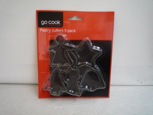 Go Cook Christmas Pastry Cutters x 5