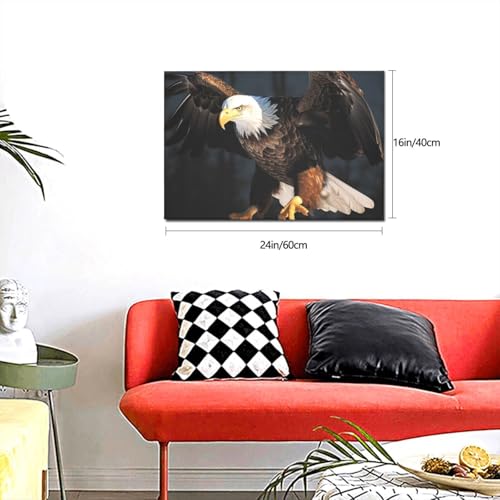Impression sur toile d'aigle à tête blanche finition HD premium - 3