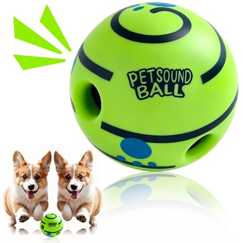 Mapneng 3.5In Giggle Ball for Dogs Funny Giggle Dog Balls Indestructible Dog Toys Interactive Dog Toys Ball for Relieve Anxiety and Boredom