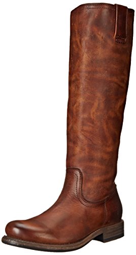 FRYE Women's Jenna Inside Zip Riding Boot, Cognac, 6.5 M US